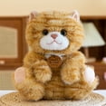 thumbnail image 2 of Peluche de peluche con dibujos animados de gato atigrado naranja de 25 cm, 2 of 2