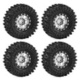 thumbnail image 3 of Fiocias 4 Pcs Pneus de Voiture RC Simulation Roues Pneus Modèle Accessoires DIY Alliage d'Aluminium PP Construction Adapté pour RC Crawler Voiture Télécommandée Jouet Remplacement Argent, 3 of 8