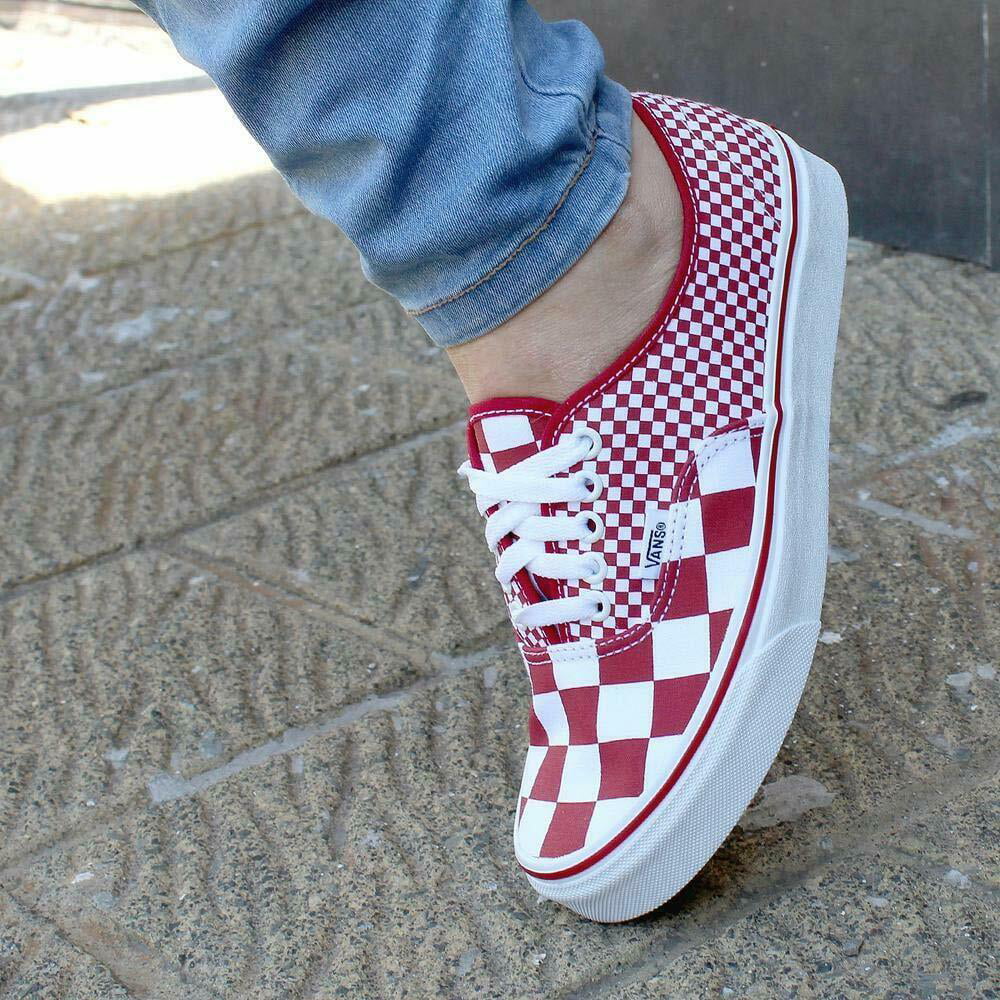 red check vans