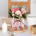 thumbnail image 3 of Flor de hortensia artificial en maceta, variedad falsa, flor de seda, bonsái para mesa, fiesta, oficina, boda, decoración del hogar, rosa, 3 of 5