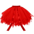 thumbnail image 4 of Women'S Solid Color Tulle Tutu Skirt, 50s Vintage Ballet Bubble Dance Skirt With Drawstring Waistband For Cos, Halloween, Carnival & Party, 4 of 4