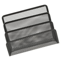 GOOHOCHY  Black Mesh Magazine File Holder Desk Organizer for Folders Compartment Work