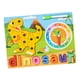 thumbnail image 2 of Rompecabezas de madera de animales con reloj, bloques de juguete, juguetes, rompecabezas del alfabeto para niños dinosaurio, 2 of 9