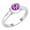 Amethyst, variant on Collection Round Black Diamond Solitaire Engagement Ring for Women (0.50 ctw, Color Black, Clarity Opaque) in 10K White Gold, Size 5