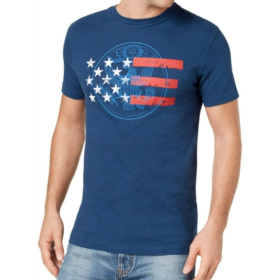 Club Room Mens Tube Time Graphic T-Shirt, Blue, Large