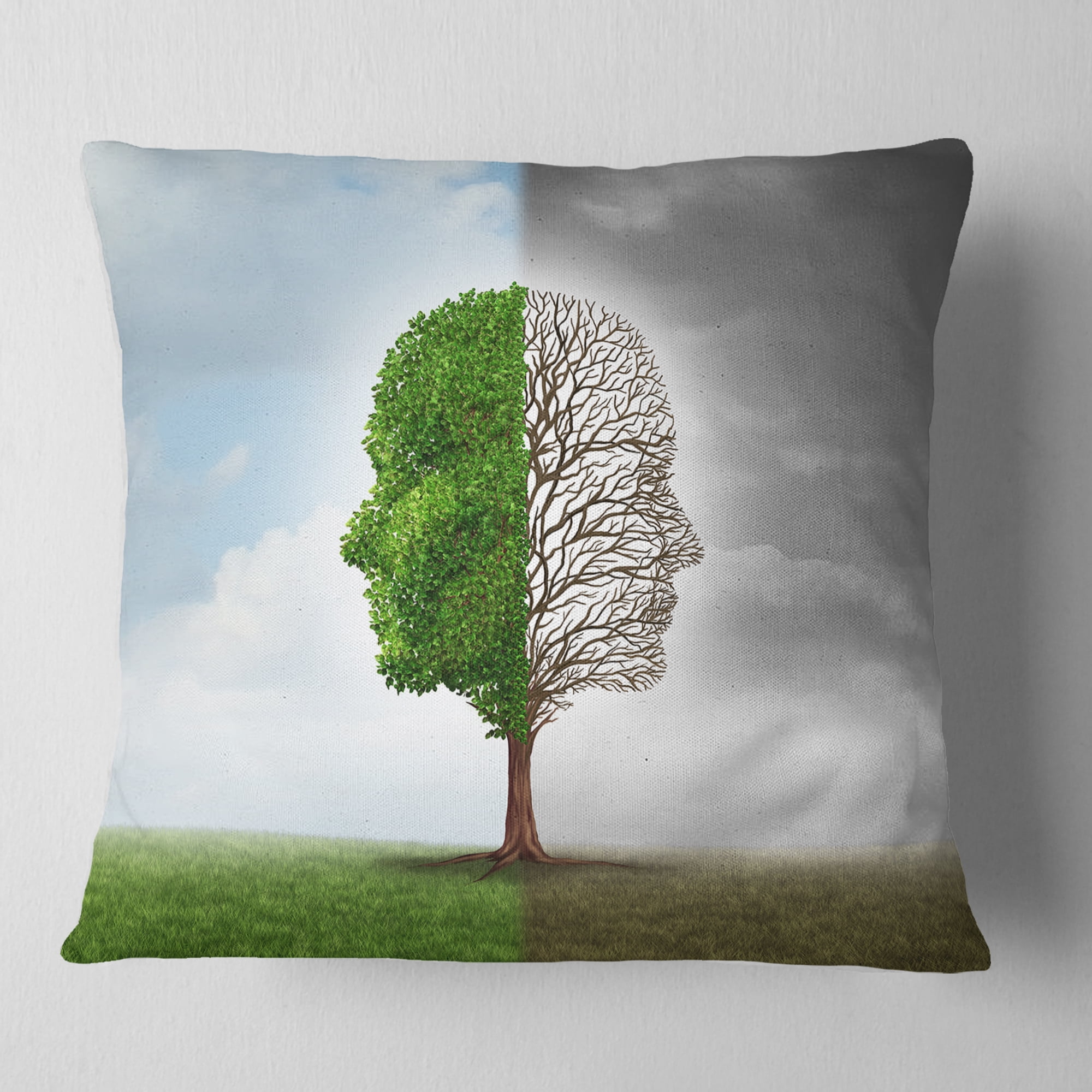 Designart Human Emotion - Contemporary Throw Pillow - 16x16