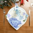 thumbnail image 2 of GZHJMY Blue White Hydrangea Flowers Cloth Napkins 20 X 20 inch Polyester Washable Cocktail Napkins for Dinner Decorative - 1 Piece Washcloths, 2 of 7