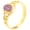 Gold Purple, variant on Men's and Women's Stainless Steel Personalized Retro Hollow Gem Ring Silver Purple Size 11