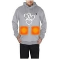 thumbnail image 6 of Joau Heated Hoodie for Men Women USB Rechargeable, Unisex Heated Hooded Pullover Sweatshirts Thick Warm Long Sleeve Casual Lightweight Heating Coat with 5 Heating Zones, 6 of 8