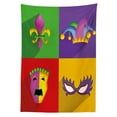 thumbnail image 3 of Ambesonne Mardi Gras Tablecloth Rectangular Table Cover, Colorful Frame, 60"x84", Multicolor, 3 of 4