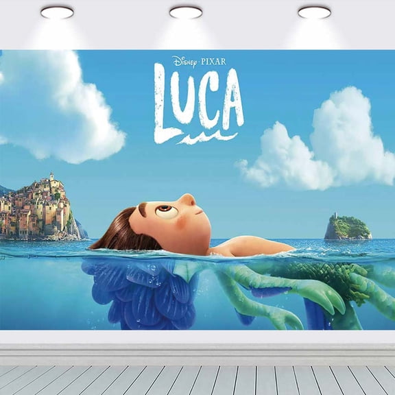 Luca Backdrop Banner Party Supplies Poster Movie Theme Background for Photography Birthday Decorations