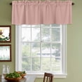 thumbnail image 3 of Pink Pure Color Curtain Valances for Windows, Kitchen Valance Window Treatments Panel 2 Pack, Aesthetics Contemporary Luxury Rod Pocket Short Curtains for Bathroom Bedroom 60 x 18 Inch, 3 of 8