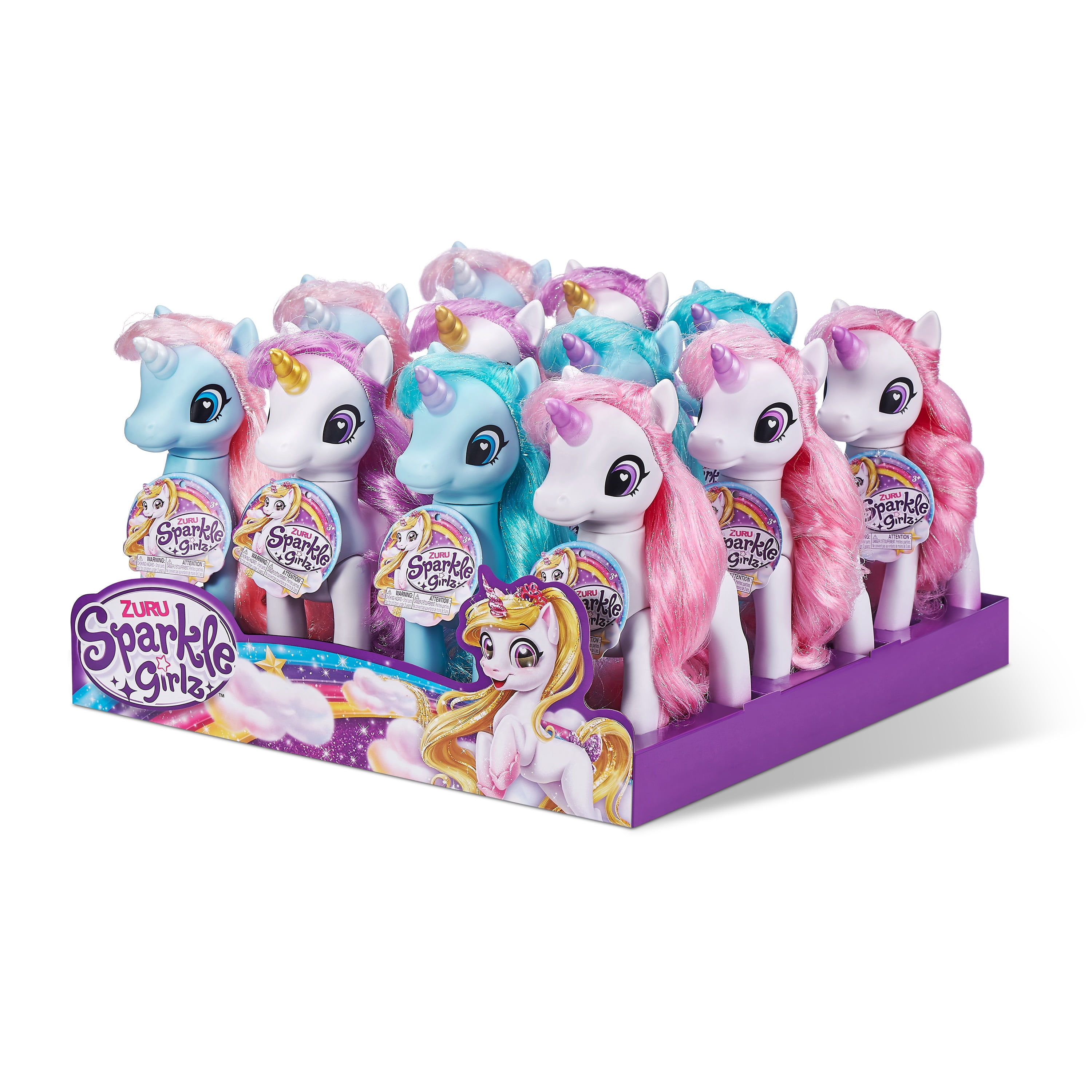 Sparkle Girlz Unicorn Dolls with Movable Legs by ZURU