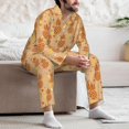 thumbnail image 5 of Mens Pajamas Set, Pineapples Button Down Long Sleeve Loungewear Sleepwear Pjs sets for Men, 5 of 5