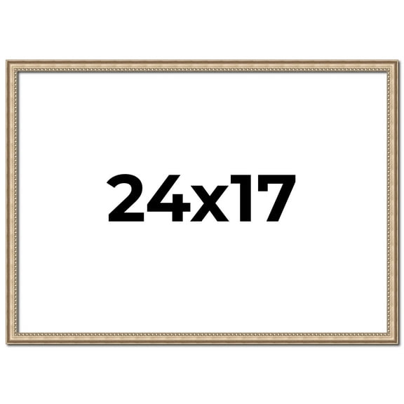 24x17 Frame Silver Real Wood Picture Frame Width 0.75 Inches | Interior Frame Depth 0.5 Inches |