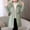 Mint Green, variant on Tejiojio Clearance Jackets Women Fashion Outerwear Long Cotton-padded Jackets Pocket Suede Hooded Coats