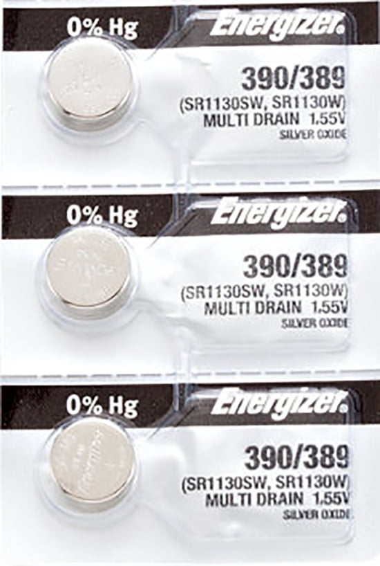 Lot De 3 Piles Montre SR54/389 Oxyde D'Argent Energizer - Pour Montres, Calculatrices, Petits Appareils - 9