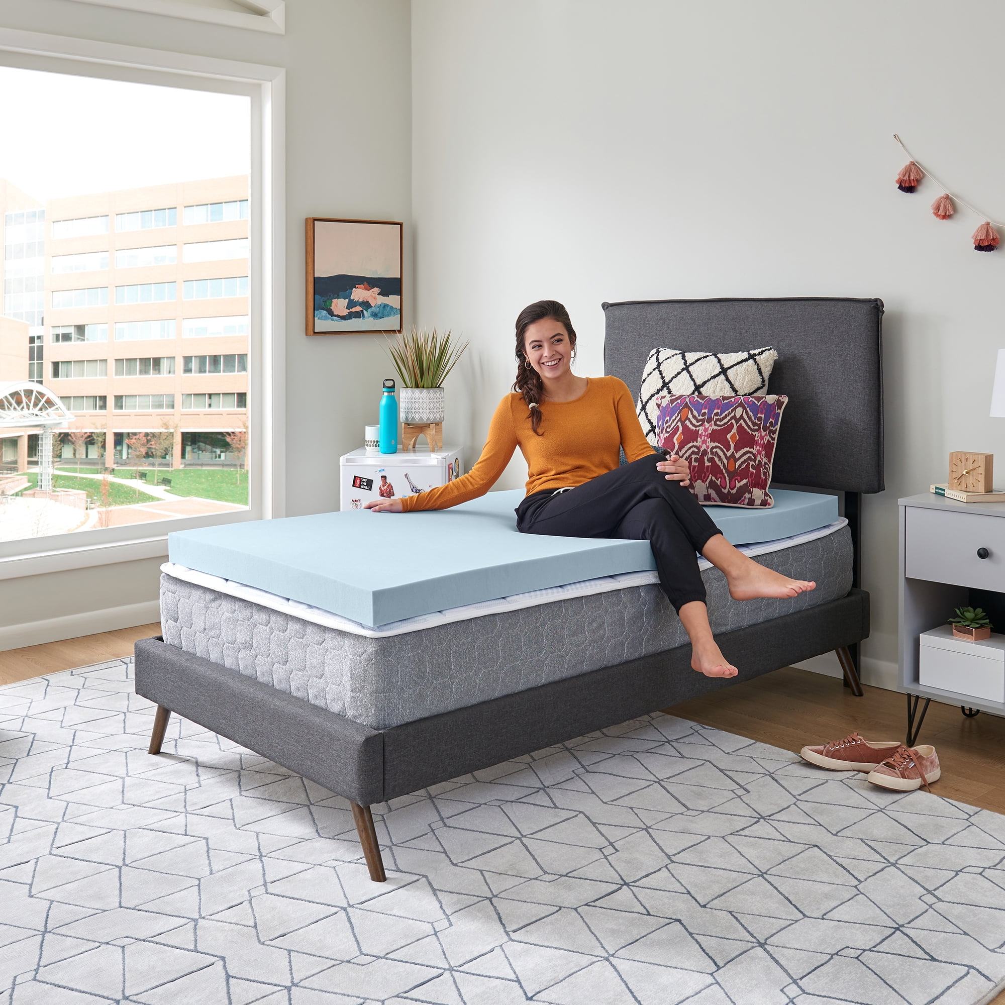 Sealy Essentials 3" Gel-Infused Cooling Memory Foam Mattress Topper, Twin-XL, Adult
