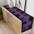 thumbnail image 4 of Halloween Table Runner - 60 Inch Long, Kitchen Dining Table Runner Dresser Scarves, Purple Pumpkins Halloween Witch Bat Castle Farmhouse Decor for Coffee Tables Wedding Party Banquet, 4 of 8