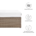 thumbnail image 6 of Modway Convene Outdoor Patio Rectangle Ottoman in Cappuccino White, 6 of 7