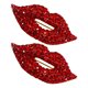 thumbnail image 3 of ColoMX 2pcs Los labios rojos para mujeres Broche Pin Fashion Rhinestone Lip Shape Pins Ideal para la boda de la boda Valentín de la ropa de San Valentín Accesorio, 3 of 7