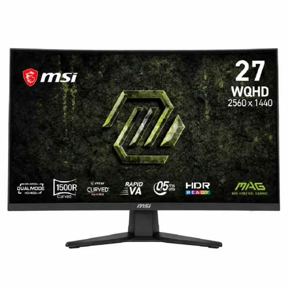 MONITOR 27 MSI MAG 275CQDF X24 0.5MS 240HZ WQHD GAMER VA CURVO DUAL MODE ADAPTIVE SYNC