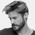 thumbnail image 2 of Black Stud Earrings Men Women Faux Gauges Ear Tunnel Stainless Steel Earrings 6 Pairs 5mm-10mm, 2 of 10