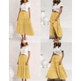 thumbnail image 6 of Womens Boho Maxi Skirt Elastic High Waist A-Line Pleated Ruffle Flowy Long Skirts, 6 of 6