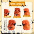 thumbnail image 4 of 4 Inch, Halloween Light up Pumpkin Artificial Fake Harvest Pumpkins for Outdoor Indoor,Lighted Pumpkin with Spooky Face Halloween Pumpkin Decorations Party Favor Gifts (A), 4 of 4
