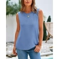 thumbnail image 6 of FreshPretty Women's Sleeveless Sweater Vest Summer Crew Neck Ribbed Knit Lightweight Pullover Casual Loose Fit Tank Tops, 6 of 8