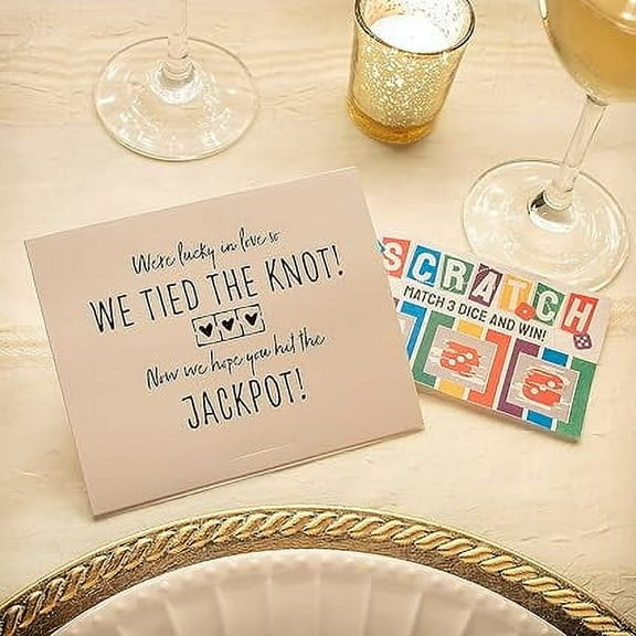 Fun Express We Tied the Knot Jackpot Scratch Card Holders - 12 Pieces