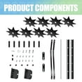 thumbnail image 3 of 200LBS Capacity Rolling Aerator, Tow Spike Aerator Tool, Black Soil Penetrator Spikes Tractor,  35 Inch for Yard, Garden, Farm Manual Lawn Aerator​, 3 of 9