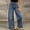 Dark Blue plus size wide leg jeans a1, variant on Cagogo Women Plus Size High Waisted Wide Leg Jeans with Pockets Frayed Hem Casual Flowy Long Boho Pants for Party Beach Work Trousers, Blue 3XL