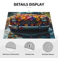 thumbnail image 3 of Yiaed Flower Covered Vintage Car Print Highly Absorbent Microfiber Kitchen Counter Mat, Dish Drying Pad for Dishes, Utensils, Pots and Pans, Large 18" x 24", 3 of 7