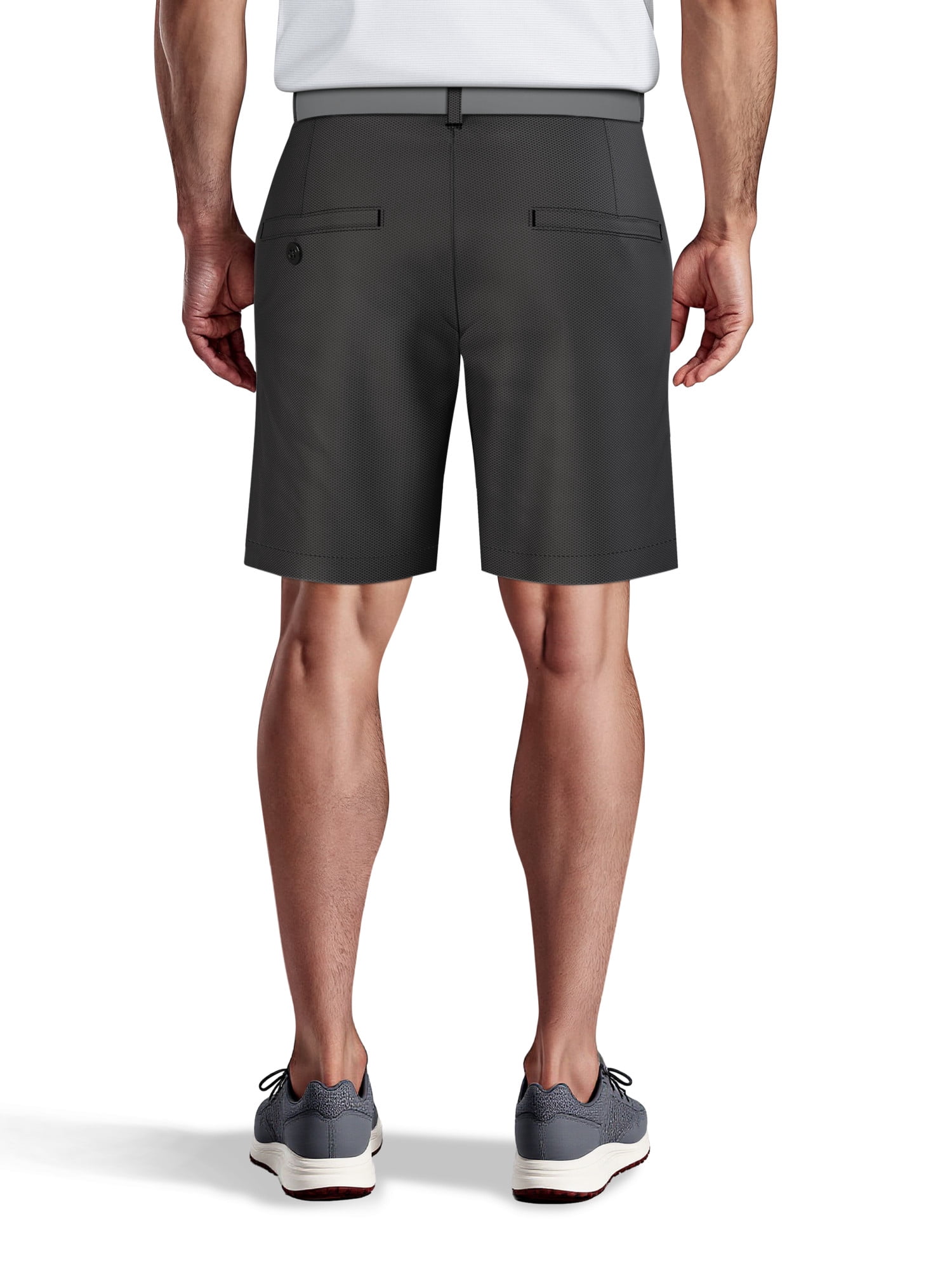 Ben Hogan Men's & Big Men's Stretch Golf Shorts with Horizontal Pattern and Active Waistband, 9" Inseam, Sizes 28-50