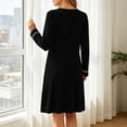 thumbnail image 5 of Sheghy Fall Long Sleeve Relaxed Flowy Maxi Long Dresses for Women Black, 5 of 7