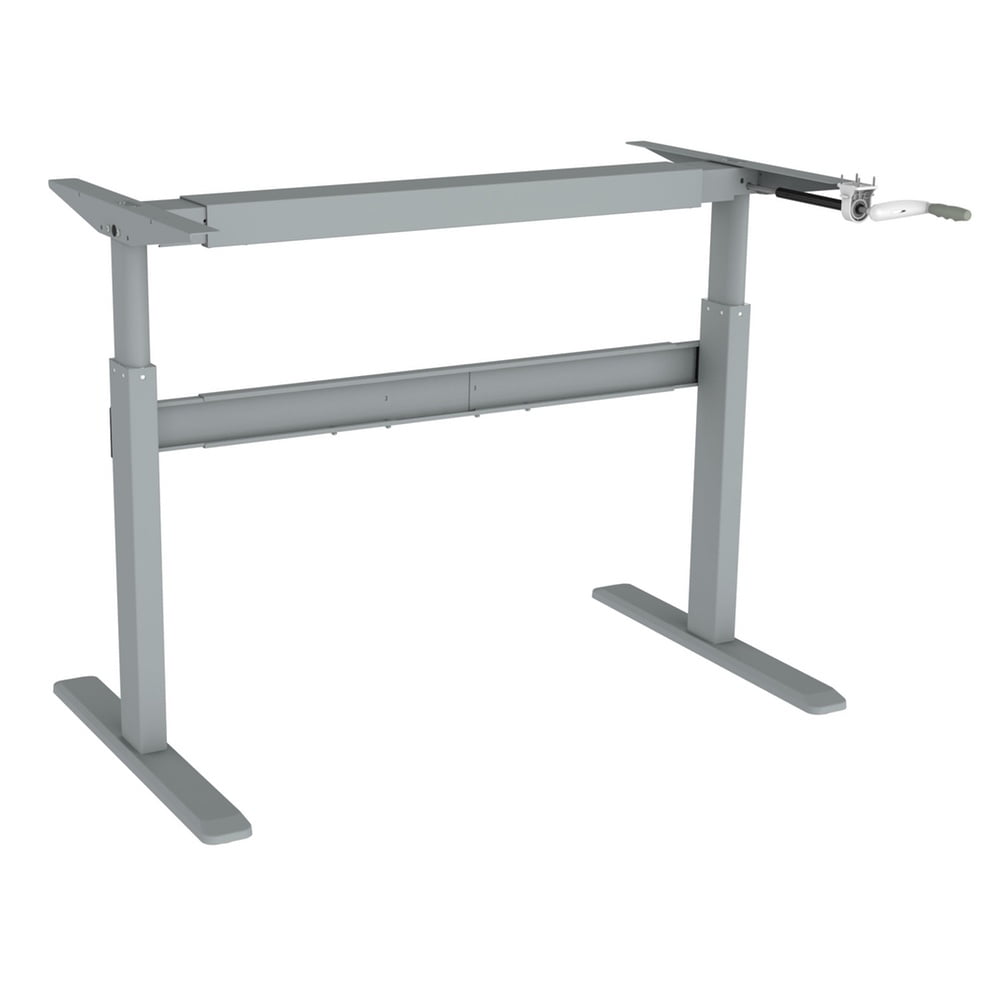 Coventry Manual Standing Desk Frame Sit Stand Desk Frame in Silver