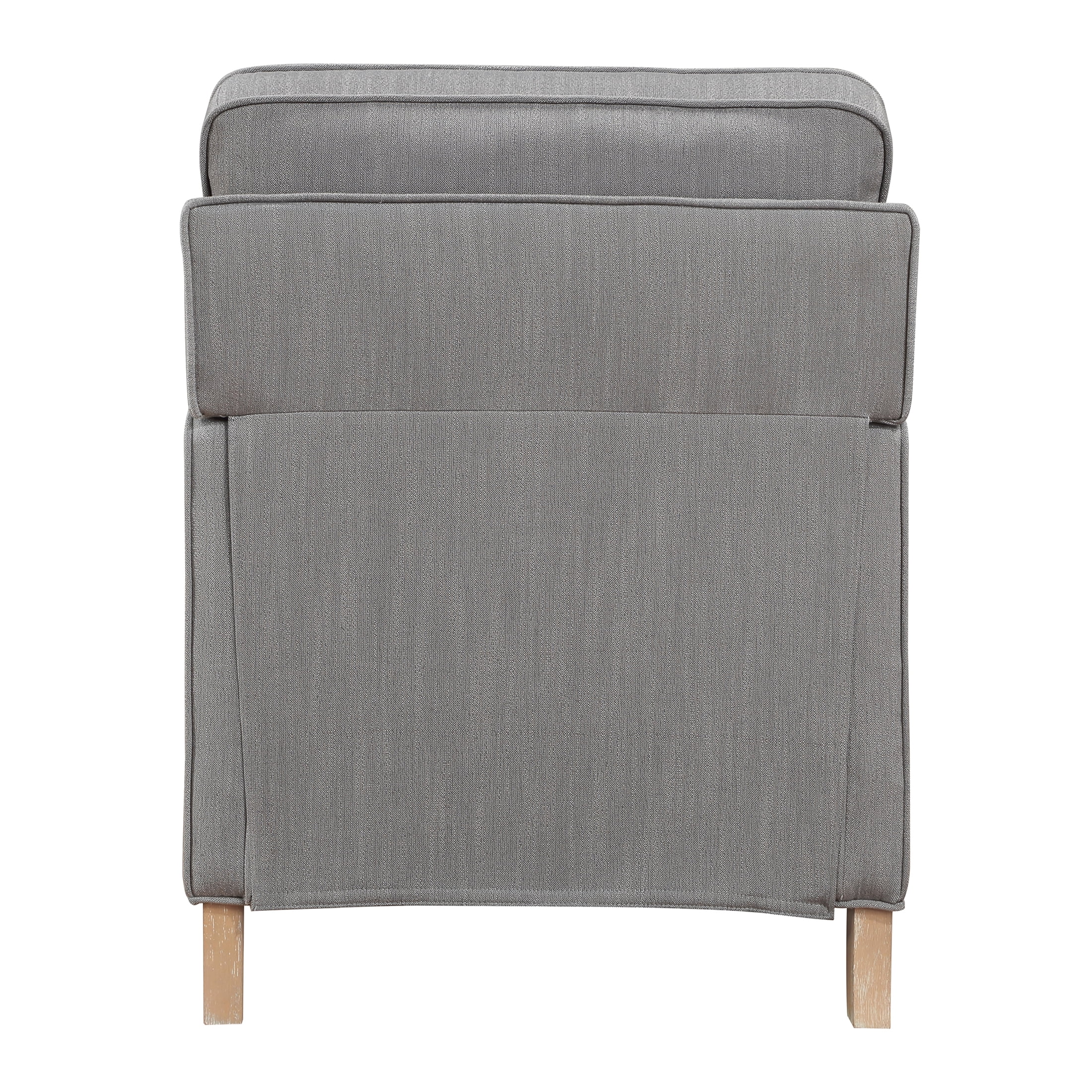 JERFIT Gray Fabric Recliner Chair, Traditional Push Back Reclining Armchair with Solid Wood Frame and Cushioned Seat for Living Room