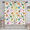 thumbnail image 5 of Blackout Kids Curtains,White Dinosaurs Flowers Pattern Childrens Insulated Curtains Set Of 2,Bedroom Essentials,Toddler Room Decor 42"x63", 5 of 5