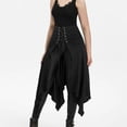 thumbnail image 1 of Womens Halloween Costumes Gothic Skirts for Women Women Stitching Irregular Strappy Skirt Halloween Casual Umbrella Skirt, 1 of 9