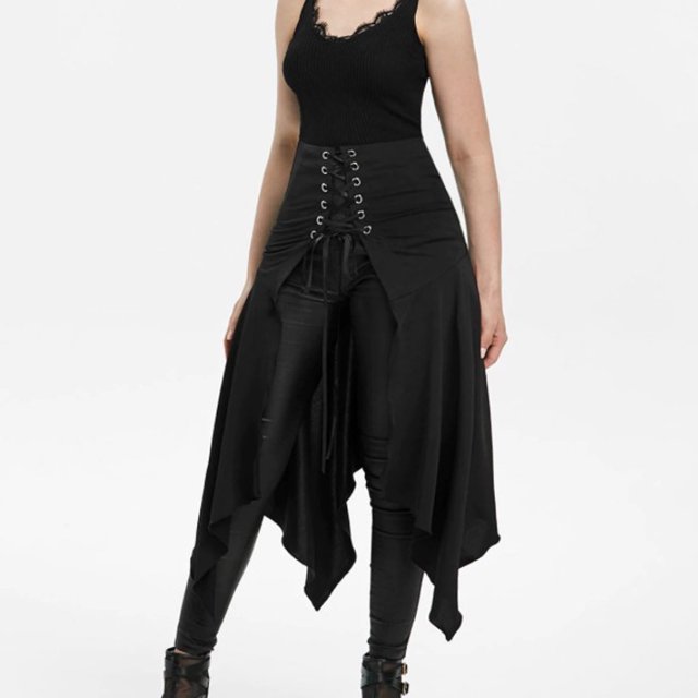 Womens Halloween Costumes Gothic Skirts for Women Women Stitching Irregular Strappy Skirt Halloween Casual Umbrella Skirt