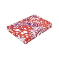 thumbnail image 3 of Red Floral Line Art Throw Blanket, Anti-Pilling Ultra-Soft Micro Fleece Cover Blanket for Bed Sofa, for All Seasons, 40"x30", 3 of 9