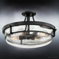 thumbnail image 6 of Luxury Coastal Indoor Ceiling Light, 12.00''H x 19.00''W, with Nautical Style Elements, Traditional Design, Parisian Bronze Finish and Clear Seeded Glass, UQL3782, 6 of 7