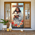 thumbnail image 5 of Religious Theme Resurrection Banner Easter Easter Display Floral Decoration Cross Design Risen Backdrop for Easter Celebration Church Event Religious Gathering, 5 of 9