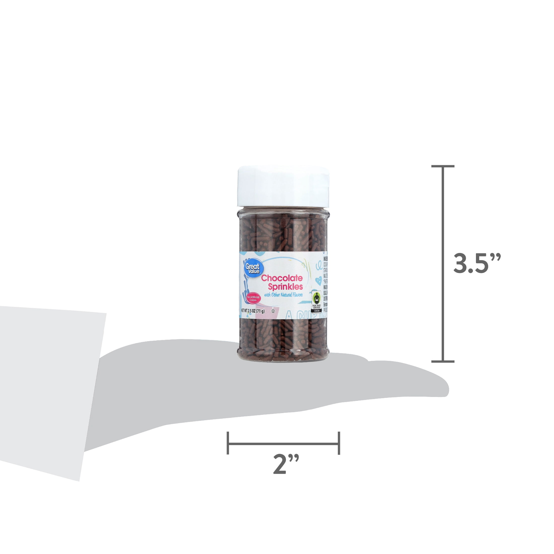 Great Value Chocolate Decorating Sprinkles, 2.5 oz