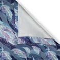 thumbnail image 5 of Ambesonne Paisley Grommet Curtain, Feather and Wavy Design, 50" x 120", Pale Blue Navy Blue, 5 of 6