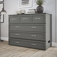 thumbnail image 3 of AFI Deerfield Coffre-Lit Escamotable Moderne en Bois Massif Complet avec Matelas, Gris, 3 of 18