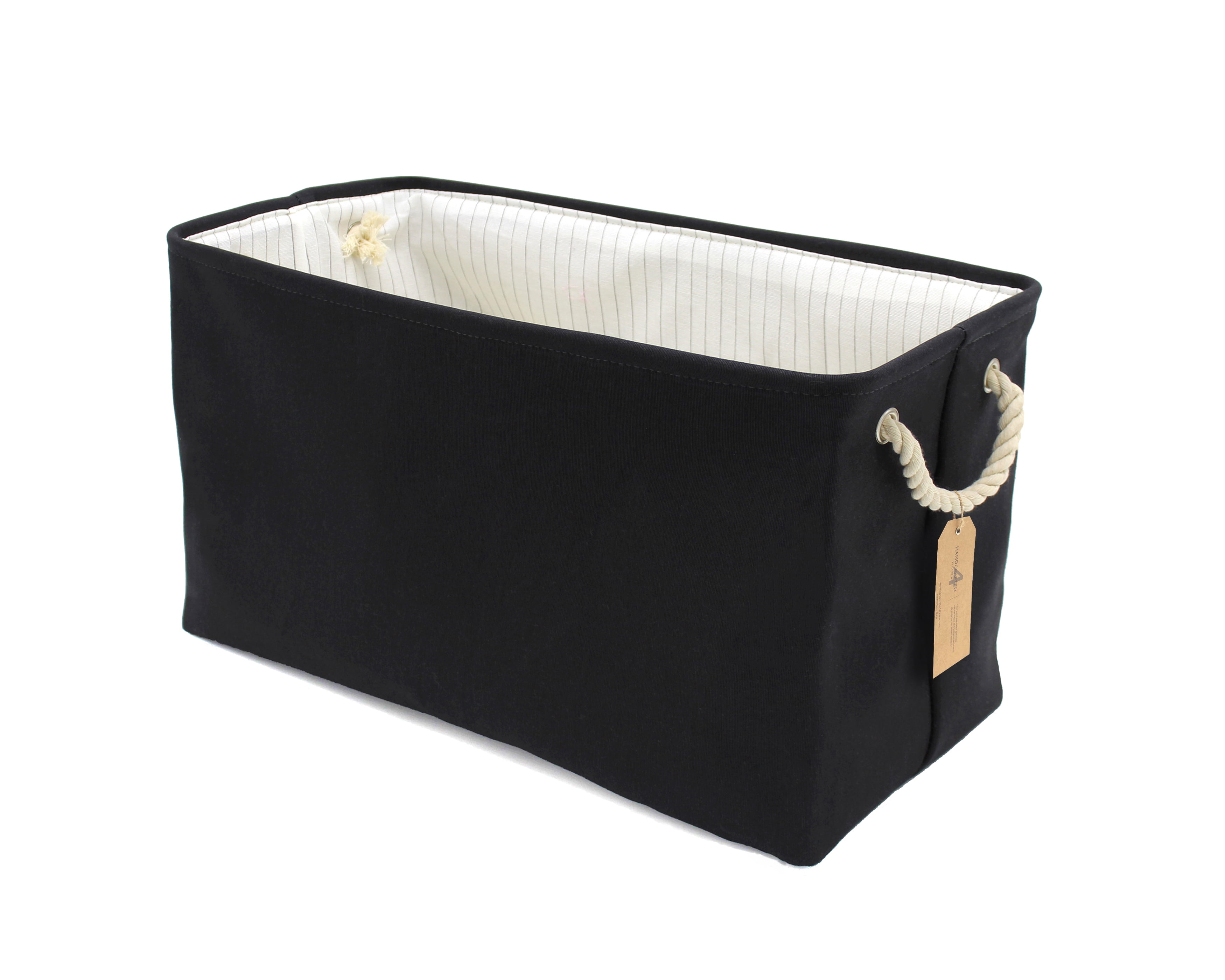 Canvas Laundry Bin (Black) by Handcrafted 4 Home