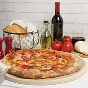Pizza Stone for Oven, Grill, BBQ - Round 5/8 Inch Extra Thick Baking Stone- XL 16.5 Pan for Crispy Crust, Heavy Duty Cordierite Holds High Temp- Kitchen Essential