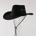 thumbnail image 2 of lanema Fashion Western Cowboy Hat Casual Wide Brim Jazz Hat Warm for Street Strolling, 2 of 20
